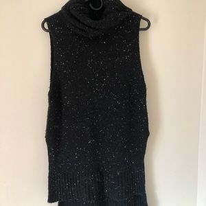 Cowl neck sleeveless sweater